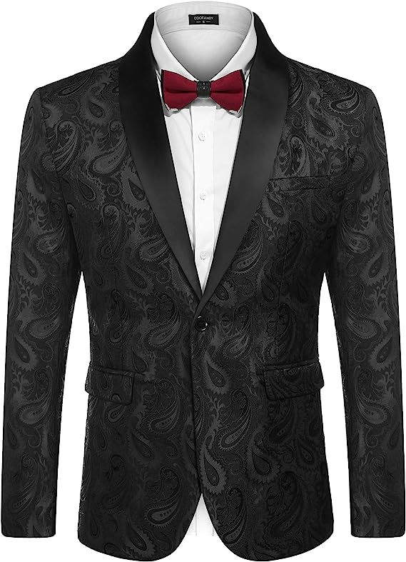 Coofandy Mens Floral Tuxedo Jacket