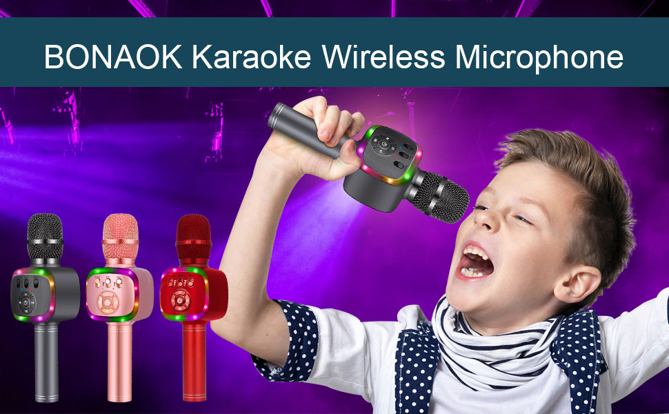 Bonaok Karaoke Wireless Microphone.